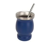 Taza de té de Calabaza de Acero Inoxidable Aislada con Cuchara, Cepillo de Paja para Bebidas Calientes, Adecuada para Amantes del té y Entusiastas del café, 8oz (230ml)