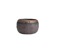 Taza de té de cerámica áspera hecha a mano con forma de corazón Sutra Zen, taza de cerámica portátil individual