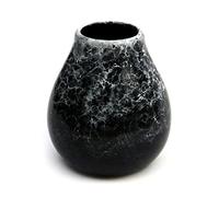 Taza de té de cerámica Marmol Dark 350 ml ● Taza de calabaza Kermika ● Taza de té de cerámica mate ● El color del mármol clásico ● Reutilizable ● Apto para lavavajillas
