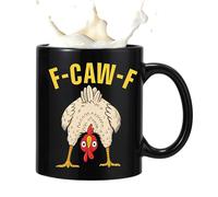 Taza de té de cerámica | Taza de café de 350 ml con diseño de pollo - Divertida taza de pollo para hombres y mujeres | Diseño para el hogar, oficina, cocina, bar, cumpleaños y regalo de