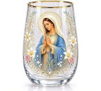 Taza de té de cristal de oración matutina de edición limitada, colección Faith & Serenity, taza de café de vidrio, diseño floral cristiano, tazas de té de vidrio en relieve para oración, estudio