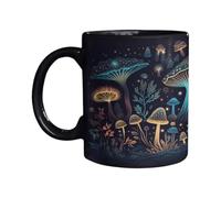 Taza de té de - Patrón de cambio de color activado por calor, cuerpo de cerámica resistente, capacidad de bebida de 340 ml, peculiar, novedosa obra de arte | Utensilios para beber para