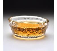 Taza de té de vidrio dorado con borde dorado, taza de café árabe estilo japonés Kung Fu verde Puer tazas de té chino, juego de té de viaje para amantes del té (B con borde dorado)