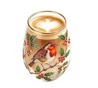 Taza De Té De Vidrio,Taza De Té De Vidrio Estética Nomada | en Patrón de Pájaro Relieve - para mujeres hombres familia casa cocina mesa oficina jardín y bebida