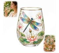 Taza de té de vidrio transparente con diseño de colibrí Morning Bliss 2026, taza de café transparente floral de colibrí, elegante vaso de vidrio de 12 onzas para bebidas frías y calientes, regalo para