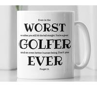 Taza De Té El Golfista Divertido Jugando Al Golf El Peor Golfista De La Historia Tazas Desayuno Ideal Tazas De Cafe Decorativa Taza Personalizada Para Oficina Cumpleaños Regalo 330Ml