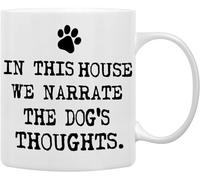 Taza De Té En Esta Casa Narramos Los Pensamientos Del Perro Con Refranes Tazas De Cafe Ideal Taza Personalizada Decorativa Tazas Desayuno Para Uso Diario Regalo Cumpleaños 330Ml