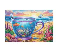 Taza de té Entre Flores densas Puzzles 1000 Piezas DIY Creativo Rompecabezas Familiar para Toda La Familia Juguete Educativo Aliviar Estrés Decorativo 1000 PCS