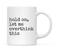 Taza De Té Espera, déjame pensarlo demasiado. Taza De Regalo San Valentín | 2 unidades-330ml Elegante Tazas Desayuno Divertido Tazas De Té Hermana Entrenador Futbol