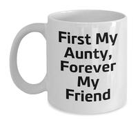 Taza De Té First My Aunty Forever My Friend White Tazas Desayuno Clásico Tazas De Cafe Ideal Taza Personalizada Para Cumpleaños Todas Las Ocasiones Uso Diario 300ML