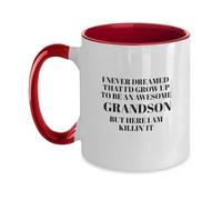 Taza De Té Fun I Never Dreamed That I'D Grow Up To Be An Awesome Grandson But Here I Am Killin' It Red Tazas De Cafe Clásico Tazas Desayuno Decorativa Taza Personalizada Para Uso Diario 300ML
