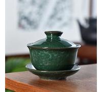 taza de té gaiwan, Taza de té china porcelana Gaiwan, juego azul y blanco(9)