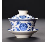 taza de té gaiwan, Taza de té china porcelana Gaiwan, sopera 200ml(Tea Tureen8)