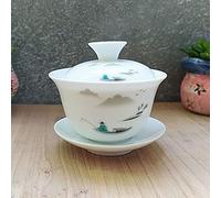 taza de té gaiwan, Taza de té china porcelana Gaiwan, tazón con tapa 200 ml estilo chino(8)
