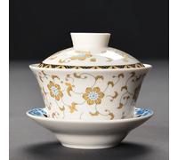taza de té gaiwan, Taza de té porcelana china Gaiwan, multicolor 200ml(Tea Tureen-f)