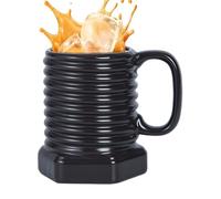 Taza de té genérica, accesorio de bebida para lamo de 380 ml, taza de cerámica con forma de tornillo, para Latte Cappuccino Leche Vino Cerveza Cocina Café Restaurante