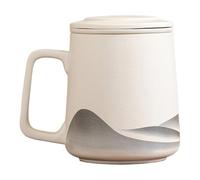 Taza de té genérica - Taza de té Infuser de 360 ml de cerámica filtro de copa Steeper Infister | 3,35 x 4,72 x 4,53 pulgadas Steeper Ceramic Cup For Men Women Lovers Home Workplace Offices Coffee