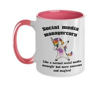 Taza De Té Gestor De Redes Sociales Tazas Desayuno Ideal Tazas De Cafe Decorativa Taza Personalizada Para Cumpleaños Regalo Uso Diario 330Ml