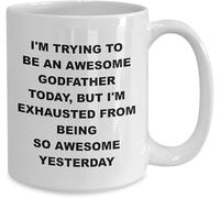 Taza De Té Godfather Godfather Christmas I'M Trying To Be An Awesome Godfather Tazas Desayuno Clásico Tazas De Cafe Ideal Taza Personalizada Para Todas Las Ocasiones Uso Diario Cumpleaños 300ML