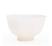 Taza de té hecha a mano sin pulir Jade Hielo Porcelana blanca lisa anfitrión ocho lados Cerámica Cuerpo delgado Exquisita taza Recipiente remojo