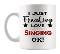 Taza De Té I Just Freaking Love Singing Sing Song Singer Music Band Musician Songs Lyrics Artiste Songstress Songwriter Guitarist Tazas Desayuno Tazas De Cafe Ideal Taza Personalizada Para 300ML