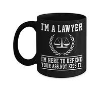 Taza De Té Lawyer I'M A Lawyer I'M Here To Defend Your Ass Not Kiss It Quotes Inspirational & Sarcasm Tazas De Cafe Decorativa Tazas Desayuno Premium Taza Personalizada Para Uso Diario 300ML