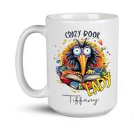 Taza De Té Libro Loco Personalizado, Señora Loca, Pájaro Loco Tazas Desayuno Uso Diario Tazas De Cafe Ideal Taza Personalizada Para Todas Las Ocasiones Cumpleaños Oficina 330ML