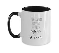 Taza De Té Life Is What Happens Between And Beer Black Tazas Desayuno Premium Tazas De Cafe Decorativa Taza Personalizada Para Oficina Cumpleaños Todas Las Ocasiones 300ML