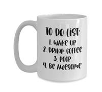 Taza De Té Lista De Cosas Divertidas Para Hacer Despertar Beber Cagar Ser Increíble Cita Tazas De Cafe Ideal Tazas Desayuno Clásico Taza Personalizada Para Uso Diario Cumpleaños Regalo 330ML