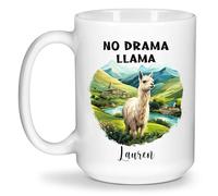 Taza De Té Llama Personalizada Sin Dramas Tazas Desayuno Ideal Tazas De Cafe Decorativa Taza Personalizada Para Regalo Cumpleaños Todas Las Ocasiones 330ML