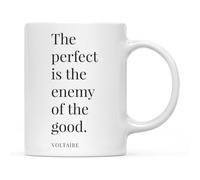 Taza De Té Lo perfecto es enemigo de lo bueno. Taza De Regalo Fans 2 | unidades-330ml Divertido Tazas De Café Resistente Tazas Desayuno Madre Jefes