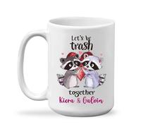 Taza De Té Mapache De Pareja Personalizado Tazas De Cafe Uso Diario Tazas Desayuno Ideal Taza Personalizada Para Todas Las Ocasiones Cumpleaños Oficina 330ML