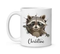 Taza De Té Mapache Personalizado Taza Personalizada Uso Diario Tazas De Cafe Clásico Tazas Desayuno Para Todas Las Ocasiones Cumpleaños Oficina 330ML