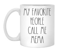 Taza De Té Mema - Mis Personas Favoritas Me Llaman Mema Tazas Desayuno Premium Tazas De Cafe Clásico Taza Personalizada Para Cumpleaños Uso Diario Oficina 330Ml