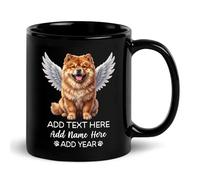 Taza De Té Memorial Para Chow Chow En Color Negro. Para 330ML