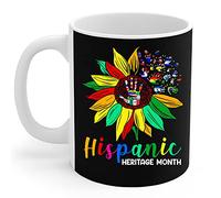 Taza De Té Mes De La Herencia Hispana Mes De La Herencia Hispana Girasol Colorido Banderas De Todos Los Países Latinos Tazas Desayuno Ideal Tazas De Cafe Premium Taza Personalizada Para 330Ml