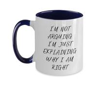 Taza De Té Mordaza, No Estoy Discutiendo, Solo Estoy Explicando Por Qué Tengo Razón. Tazas Desayuno Premium Tazas De Cafe Divertido Taza Personalizada Para Uso Diario Cumpleaños Regalo 330ML