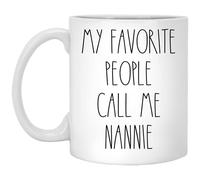 Taza De Té Nannie - Mis Personas Favoritas Me Llaman Nannie Taza Personalizada Clásico Tazas De Cafe Decorativa Tazas Desayuno Para Regalo Uso Diario Cumpleaños 330Ml