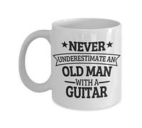 Taza De Té Never Underestimate An Old Man With A Guitar White S Perfect Novelty With Sarcastic Hilarious Sayings Nice Sarcasm Joke Quotes Presents Tazas Desayuno Premium Tazas De Cafe Para 300ML