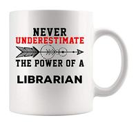 Taza De Té Never Underestimate Power Of Librarian Book Best School Retired Retirement Taza Personalizada Premium Tazas De Cafe Decorativa Tazas Desayuno Para Uso Diario Cumpleaños 300ML