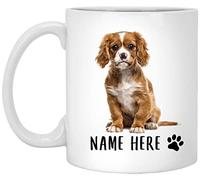 Taza De Té Nombre Personalizado Cavalier King Charles Spaniel Cachorro Dorado, Texto Personalizado Taza Personalizada Ideal Tazas Desayuno Decorativa Tazas De Cafe Para Cumpleaños Oficina