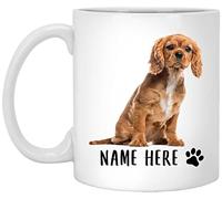 Taza De Té Nombre Personalizado Cavalier King Charles Spaniel Cachorro Dorado, Texto Personalizado Taza Personalizada Ideal Tazas De Cafe Decorativa Tazas Desayuno Para Cumpleaños