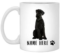 Taza De Té Nombre Personalizado Schnauzer Gigante Negro, Texto Personalizado Tazas Desayuno Ideal Taza Personalizada Decorativa Tazas De Cafe Para Oficina Familiares Cumpleaños