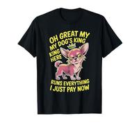 Taza de té para amantes de los perros, mujeres y hombres, linda raza pequeña, humor atrevido para mascotas Camiseta
