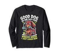 Taza de té para amantes de los perros, mujeres y hombres, linda raza pequeña, humor atrevido para mascotas Manga Larga