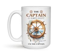 Taza De Té Personalizado El Capitán Siempre Tiene Razón Tazas Desayuno Decorativa Tazas De Cafe Uso Diario Taza Personalizada Para Regalo Oficina Cumpleaños 330ML