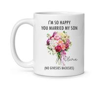 Taza De Té Personalizado Me Alegro De Que Te Cases Con Mi Hijo Taza Personalizada Uso Diario Tazas De Cafe Clásico Tazas Desayuno Para Cumpleaños Todas Las Ocasiones Oficina 330ML
