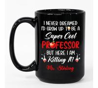 Taza De Té Personalizado: Me Gustaría Ser Profesor Black. Para 330ML