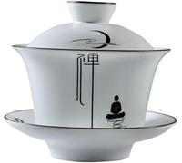Taza de té porcelana, tazón chino, 175 ml, ceremonia del pintado a mano, juego cerámica Gaiwan Zen Kung Fu, sopera
