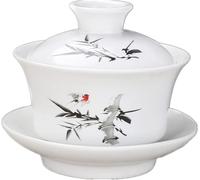 Taza de té porcelana,tazón chino,200ml pintado a mano cerámica Gaiwan Kung Fu juego sopera taza tetera